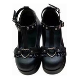 Lolita Zapatos Bowknot Sombrero Goth Punk Platform Loli [u]