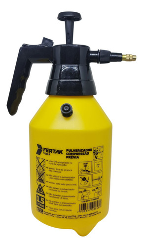 Pulverizador Borrifador Alta Pressão 1.5lt Amarelo Fertak 