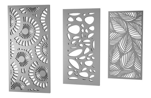 Panel Decorativo De 1,25mm En Chapa Perforada 60 X 120 Cm