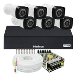 Kit Cftv 6 Cameras Full 1080p Dvr Intelbras Sem Hd Mhdx 1008