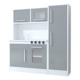 Cozinha Infantil Completa Com Refrigerador Mdf