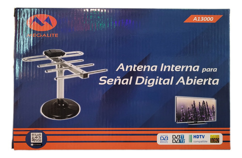 Antena Interna Para Señal Digital Abierta Full Hd - Megalite