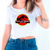 Camiseta Cropped Jurassic Park The Lost World Logo