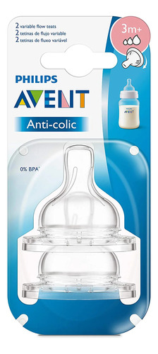 Tetina Avent Flujo Variable Anti-colic 3m+ Scf635/27