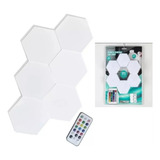 Set Lampara De 6 Luces Hexagonales Led Colores Con Control