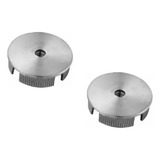 2 Tapas Con Rosca Para Tubo De Barandal De 2 Pulgadas Inox