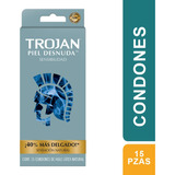 Condon Trojan Piel Desnuda Sensibilidad 15 Piezas