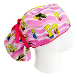 Gorro Quirúrgico Mujer + Lanyard Lisa Y Bart Simpson