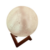 Luminária Lua Cheia 3d De Mesa Quarto Abajur Led Touch