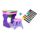 Escritorio Tablero Boy Toys + Silla + Obsequio Marcadores 