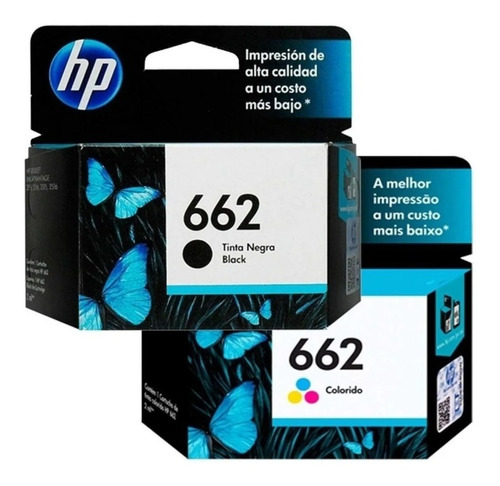 Combo Hp 662 Cartuchos De Tinta Original Cz103al Cz104al