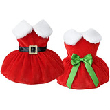 Idepet Vestido De Navidad Para Perros 2 Piezas, Falda De Pap