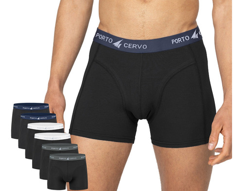 Calzoncillos Boxer Brief De Hombre Algodón/licra Pack De 6