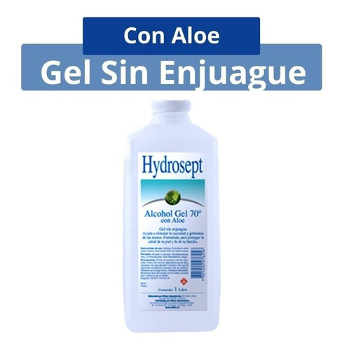 Alcohol Gel 70° Con Aloe Vera  1.0 Lt  Difem