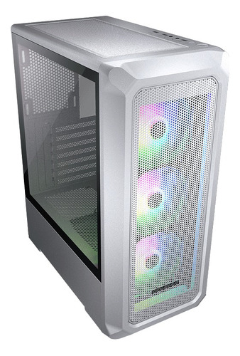 Caja Cougar Archon 2 Mesh Vidrio Templado 3 Fan Argb Blanco