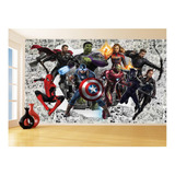 Adesivo De Parede Heróis Quadrinhos Avengers M² Nhma250