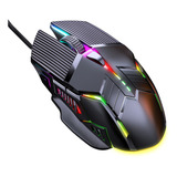 Mouse De Gamer Ergonomico Ratón Usb Con Luces Alambrico