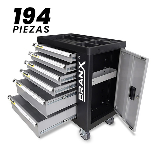 Carro Gabinete Porta Herramientas Branx 194 Piezas Premium