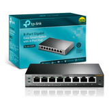 Switch Poe Gerenciável Gigabit 8 Portas Tp-link Tl-sg108pe