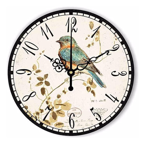 12 Retro Vintage Bird French Country Estilo Toscano Reloj De