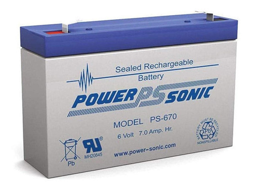 Power Sonic Plomo Acido Ps-670 F1 6v 7ah