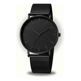 Reloj Pulsera Blacktime Color Negro, Minimalista, Analógico