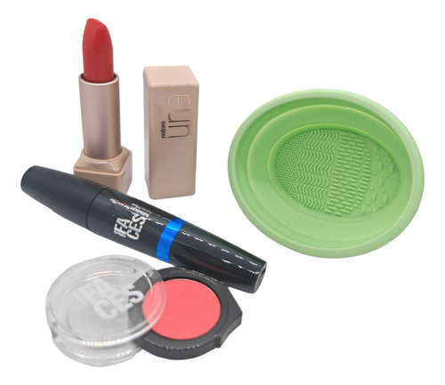 Kit Sombra Ojos Rimel Labial Mate Natura+ Bowl Limpiabrochas