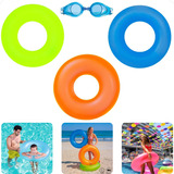 Boia Infantil Criança Circular Neon Vibrante Kit 3 Boia 76cm