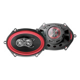 Bocinas Para Auto 5x7 Fibra Carbono 4 Vías By Soundstream Color Rojo