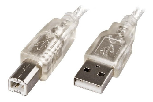 Cable Usb Impresora Cable Para Impresora Hp Samsung A/b Noga Color Transparente