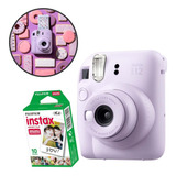 Câmera Instantânea Instax Mini 12 Lilás + Filme De 10 Poses