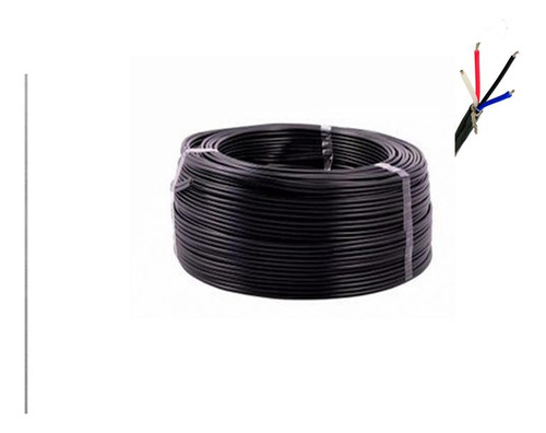 Cabo Manga 4 Vias X 24 Awg Preto Rolo Com 100m - Menor Preço