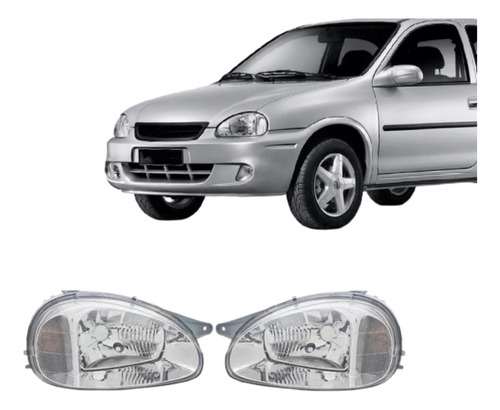 Juego Par Faros Frontal Chevrolet Corsa 2005 2006 2007 Cg