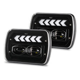 1 Par 5x7 6x7 H4 Led Faros Hi-lo Beam Jeep Cherokee Yj Xj