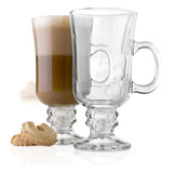 Set 2 Tazas Vidrio Café Capuchino 230 Ml Allegra