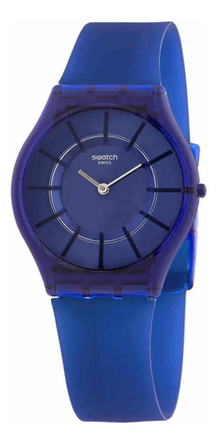 Reloj Swatch Skin Ss08n102 Deep Acqua Silicona Analogo