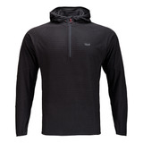 Poleron Hombre Lippi Jacaranda Nano-f 1/4 Zip Hoody Negro