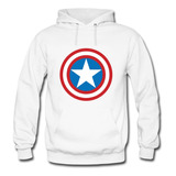 Buzo Capitan America Logo Unisex Saco Deportivo Hoodie