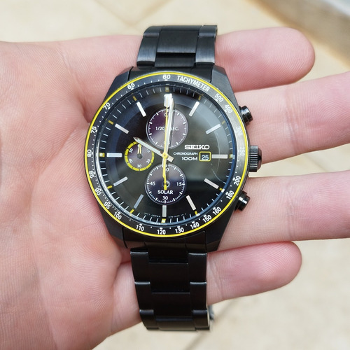 Seiko Solar Cronógrafo Calendário Taquímetro Ssc721p1