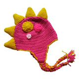 Gorro De Dinosaurio De Lana Crochet Artesanal 