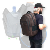 Mochila Notebook Grande Masculina Motoboy 60l Impermeável Cor Marrom