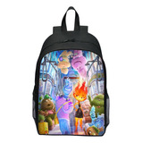 Mochila Escolar For Niños Crazy Element City De 16 Pulgadas