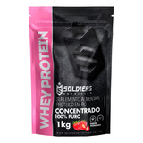 Whey Protein Concentrado 1kg - Sabor Morango -  Soldiers Nutrition
