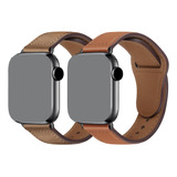 Pulseira Couro Genuíno Para Apple Watch Smartwatch Iwo