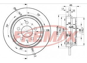 Kit X 2 Discos De Freno Traseros  Para Volvo S80 / S60 / V70 Foto 2