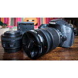 Canon Eos 60d + 50mm + 18-200mm + Cargador + Trípode