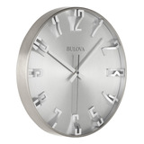 Reloj De Pared Director Bulova C4846, Acabado De Peltre Sati