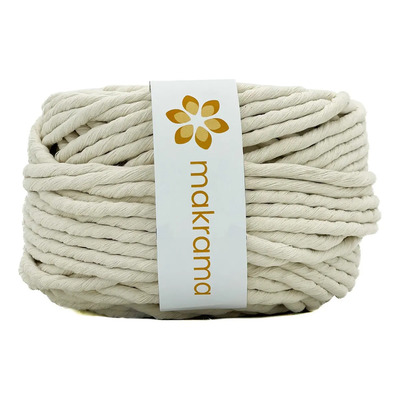 Hilaza De Algodón Para Tejer Macramé 6mm Crudo \u002F Beige | Meses sin interés