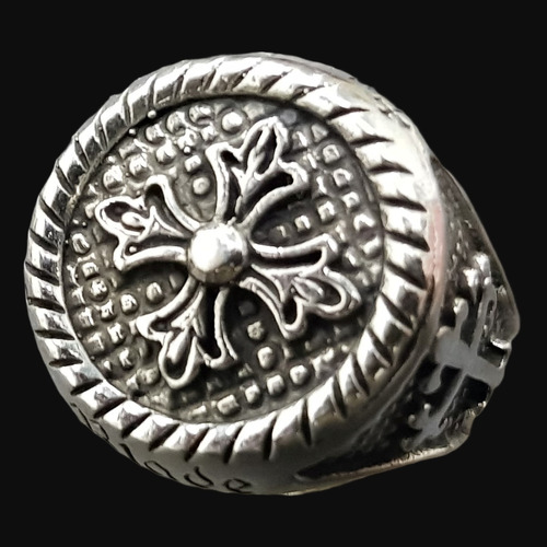 Anillo Cruz Templaria En Plata 1,8 Cm 12 Gr Art 733