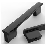 10 Herrajes (96mm) Negro Mate Para Muebles De Cocina